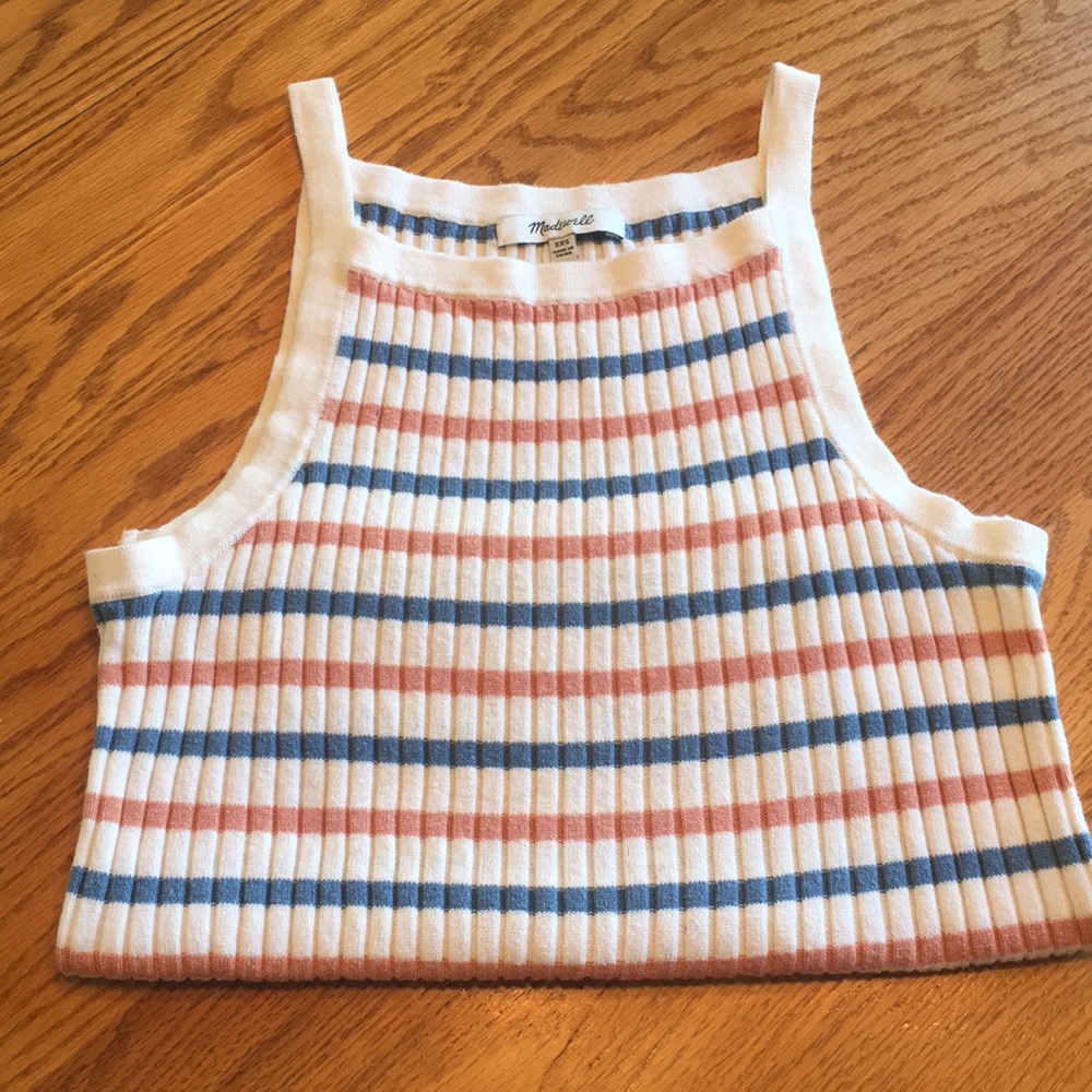 Madewell striped tank top.